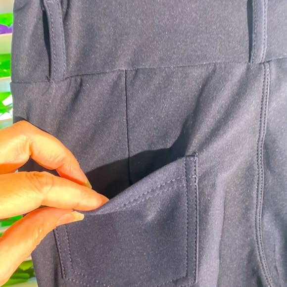 XJ Boost navy blue high waisted stretchy pants with four pockets - Picture 4 of 6